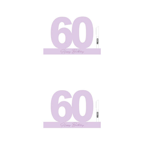 2PK LMD 60 Periwinkle Purple Signature Block Birthday Message
