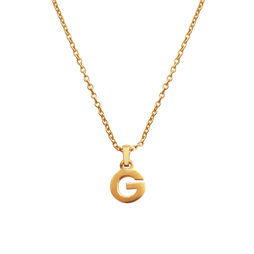 Culturesse 24K Gold Filled Initial G Pendant 50cm Necklace - Gold