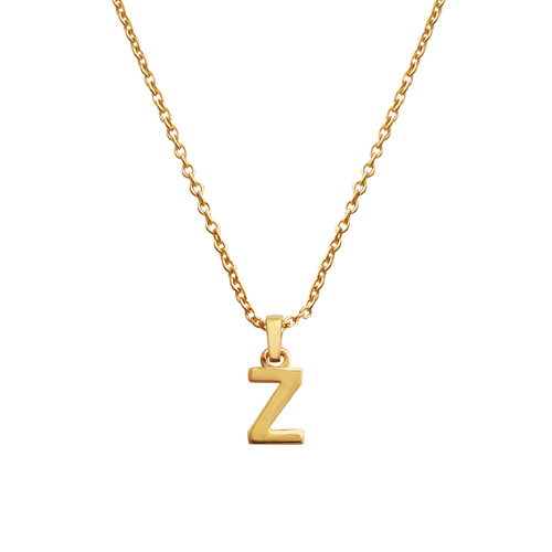 Culturesse 24K Gold Filled Initial Z Pendant 50cm Necklace - Gold
