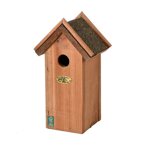 Esschert Design Blue Tit Nesting Box w/ Bitumen Roof Garden Outdoor Decor 27.5cm