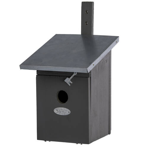 Esschert Design Great Tit Pinewood Nesting Box Garden Outdoor Decor Grey 33.2cm