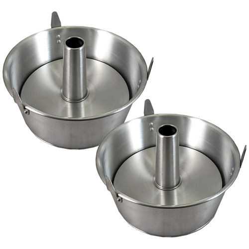 2PK Angel Food Chiffon Cake Tin Kitchen Cooking/Baking Set