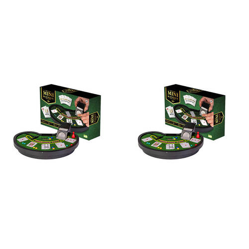 2PK Mini Table Game Blackjack Party Set Portable Card Deck