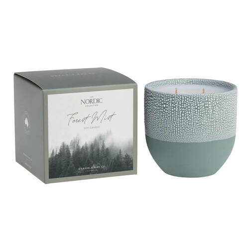 Bramble Bay Nordic Forest Mist Candle Lemongrass Floral Scents & Cedarwood 400g