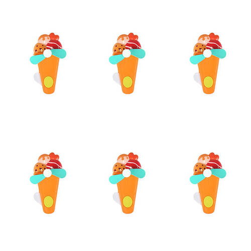 6PK Jemark Portable Hand Held Fan Ice Cream 1214x7cm - Assorted