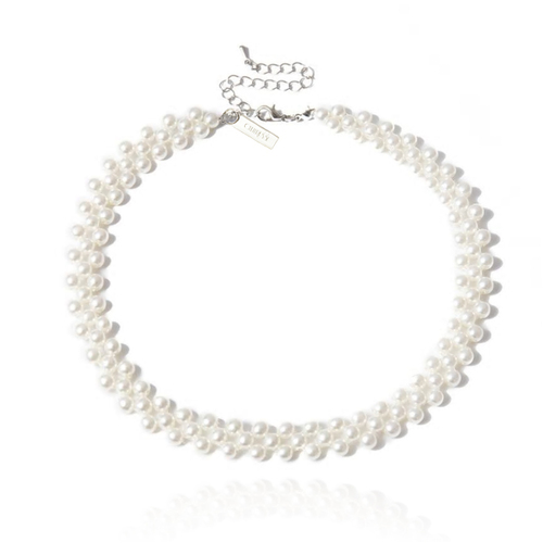 Culturesse Bambi 40cm Adjustable Fine Line Choker - White