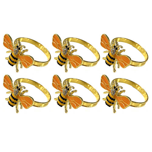 6pc Bee Napkin Rings