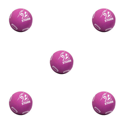 5PK NRL Melbourne Storm NRL Super-High Bounce Ball 60mm - Magenta