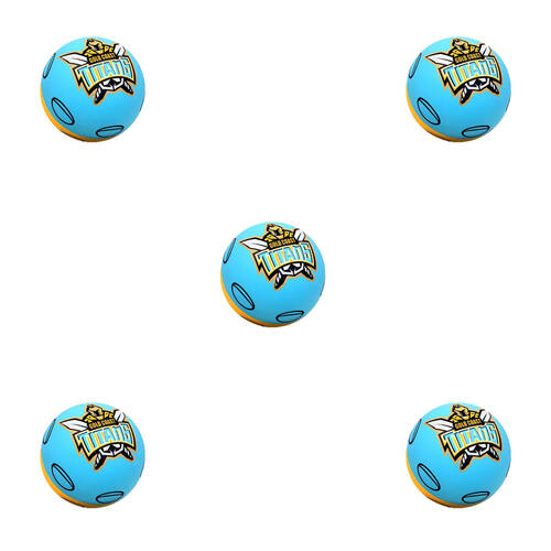 5PK NRL Gold Coast Titans NRL Super-High Bounce Ball 60mm - Blue