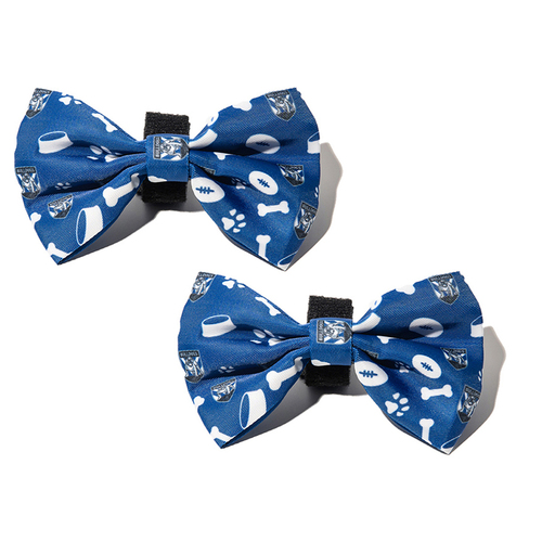 2PK NRL Canterbury Bulldogs Pet Dog Neck Bowtie Accessory One Size