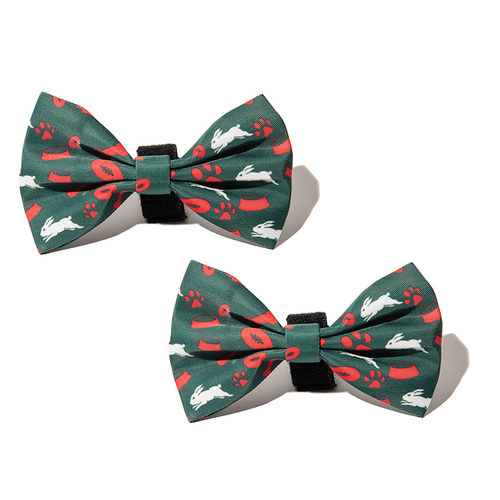 2PK NRL South Sydney Rabbitohs Pet Dog Neck Bowtie Accessory One Size