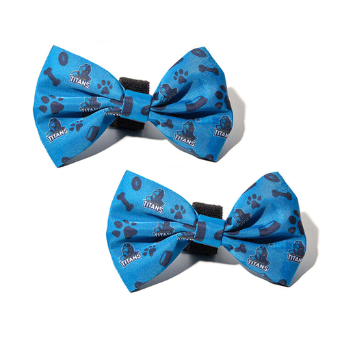 2PK NRL Gold Coast Titans Pet Dog Neck Bowtie Accessory One Size