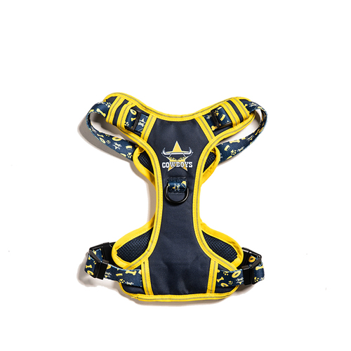 NRL North Queensland Cowboys Pet Dog Padded Harness Adjustable Vest L