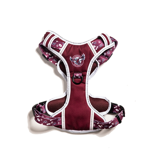 NRL Manly Sea Eagles Pet Dog Padded Harness Adjustable Vest XL