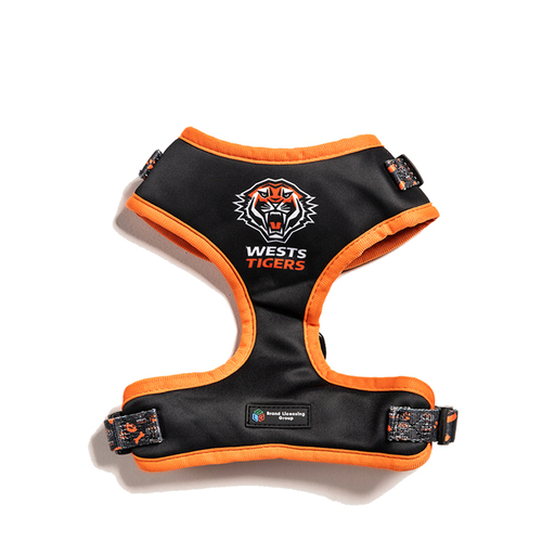 NRL West Tigers Pet Dog Padded Harness Adjustable Vest S