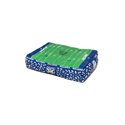 NRL Canterbury Bulldogs 80x60cm Rectangle Pet Dog Bed