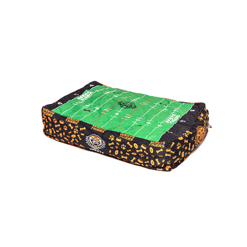 NRL Wests Tigers 80x60cm Rectangle Pet Dog Bed Lounger
