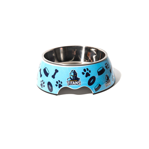 NRL Gold Coast Titans Pet Pet Dog Water Drinking Food Bowl