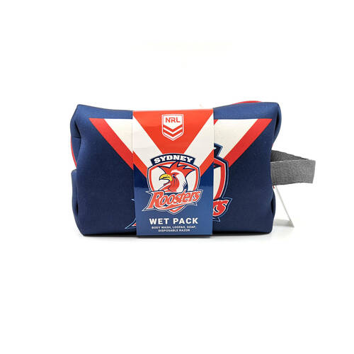Nrl Toiletries Bag Gift Set Roosters Body Wash w/ Disposable Razor For Men 150ml