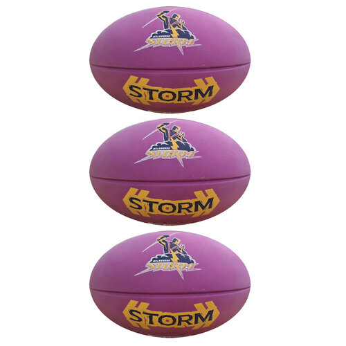 3PK Melbourne Storm 12cm Bounce Ball