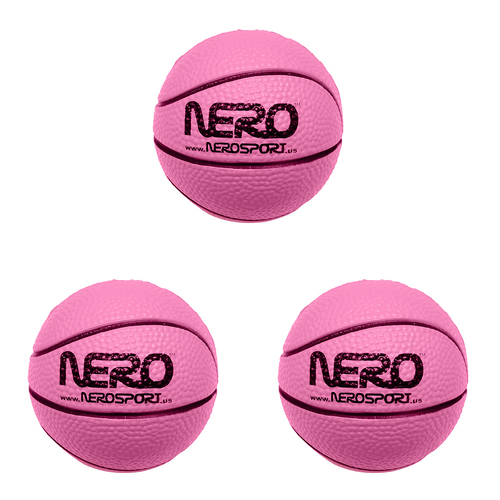 3PK Nerosport 6.3cm Mini High Bounce Sports Edition Ball Assorted