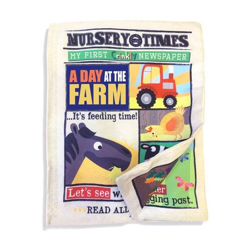Jo Nics Crinkly Cloth Books Farm Animal Tactile Childrens Toy 3M+