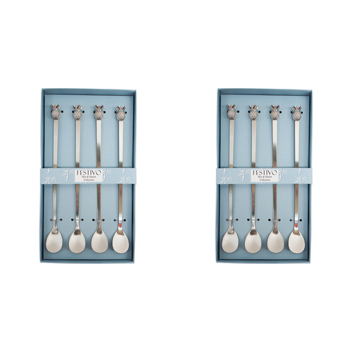 2x 4pcLVD Long Spoon Pineapple  Home Kitchen Serveware/Tableware