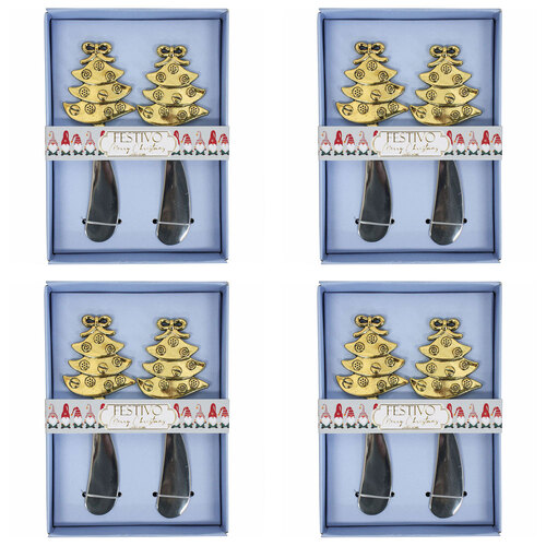 4PK 2pc LVD Metal Spreaders Christmas Home/Kitchen Decor 14.5cm