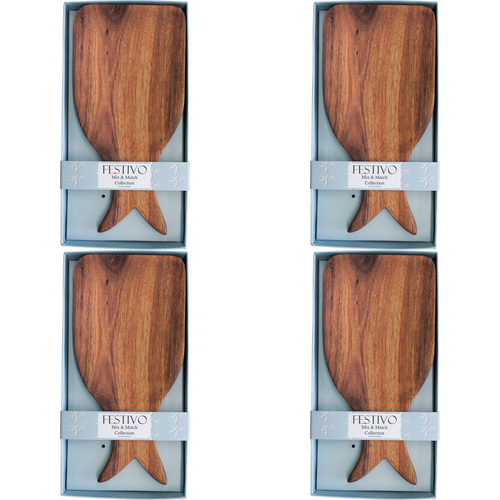 4PK LVD Acacia Whale Spoon Rest Home Kitchen Serveware/Tableware