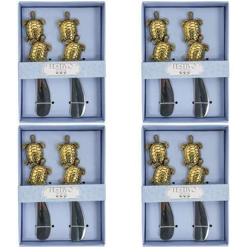 4x 2pc LVD Spreader Gold Turtle Home Kitchen Serveware/Tableware