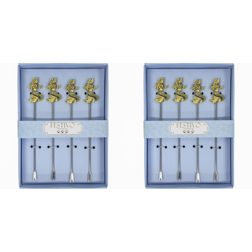 2x LVD Cocktail Pick 4pc Mermaid Home Kitchen Serveware/Tableware