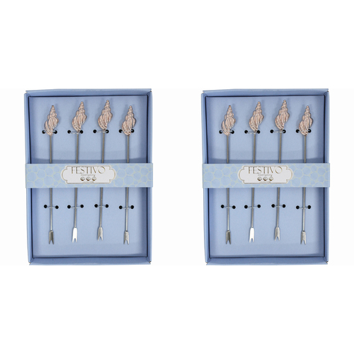 2x LVD Cocktail Pick 4pc Shell Home Kitchen Serveware/Tableware