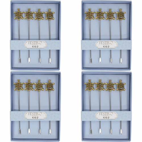 4x LVD Cocktail Pick 4pc Turtle Home Kitchen Serveware/Tableware