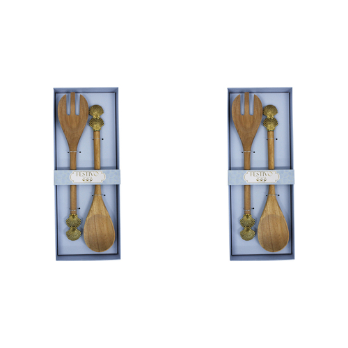 2x 2pc LVD Server Gold Shell Home Kitchen Serveware/Tableware