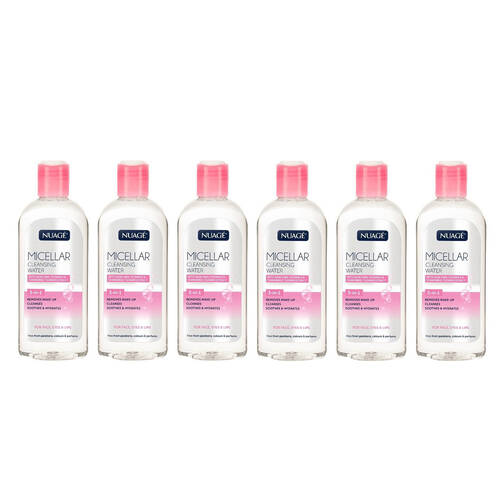 6PK Nuage Micellar Cleansing Water 200ml Face Lips Makeup Remover