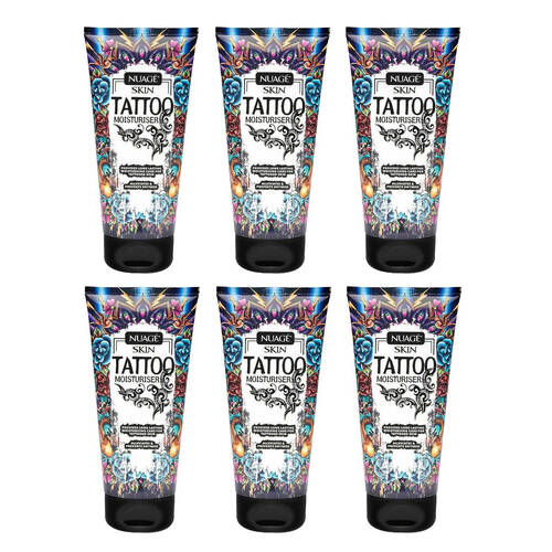 6PK Nuage Hydrating Tattoo Skin Moisturiser Cream 150ml For All Types