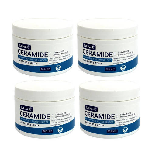 4PK Nuage Ceramide Face & Body Cream 200ml Skin Lotion
