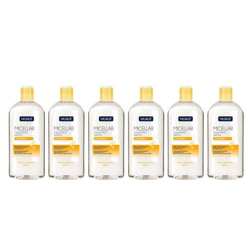 6PK Nuage Micellar Cleansing Water Vitamin C 200ml Makeup Remover