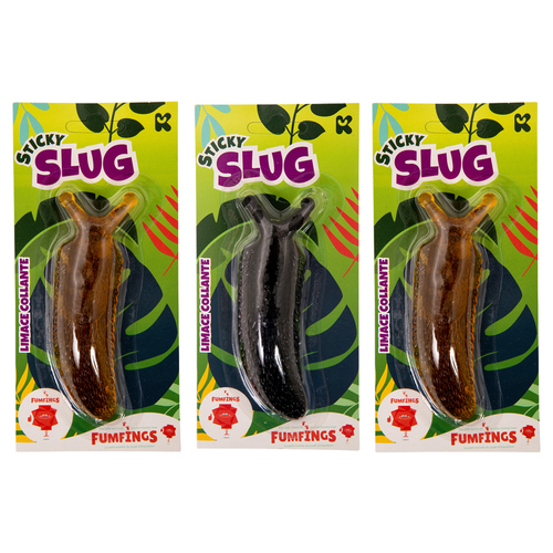 3PK Fumfings Animal Sticky Slug 19cm - Assorted
