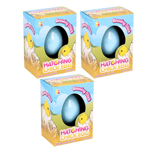 3PK Nurchms Small Chick Hatching Eggs 11cm - Assorted