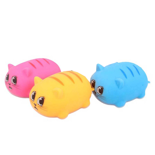 3PK Fumfings Novelty Squidgy Cats 8cm - Assorted