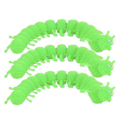 3PK Fumfings Novelty Stretchy Centipedes 22cm - Assorted