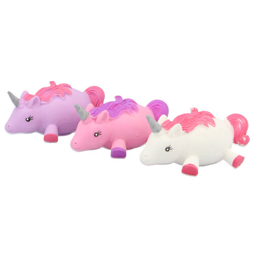 3PK Fumfings Novelty Squidgy Unicorns 7cm - Assorted