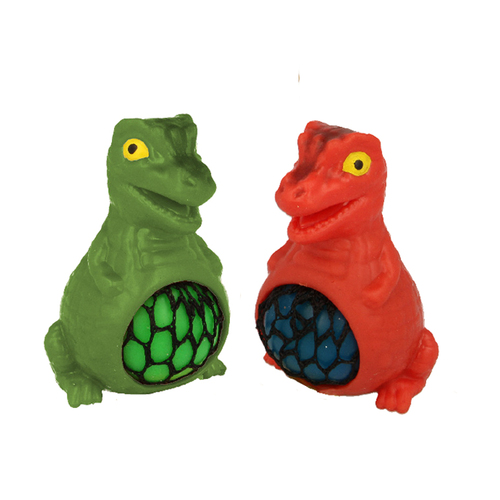 2PK Fumfings Novelty Dinosaur Squeezy Meshables 10cm - Assorted