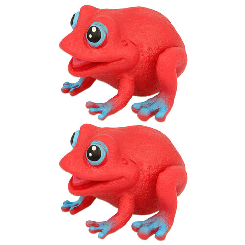 2PK Fumfings Novelty Squeezy Frogs with Spawn 8cm - Assorted