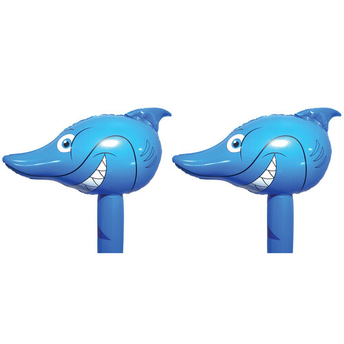 2PK Fumfings Novelty Bloonimals Inflatable Shark 1.4m