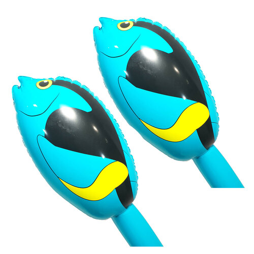 2PK Fumfings Novelty Bloonimals Inflatable Blue Tang 1.4m