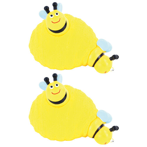2x Fumfings 7cm Stretchy Bumble Bee & Hive 3y+ Toy - Yellow