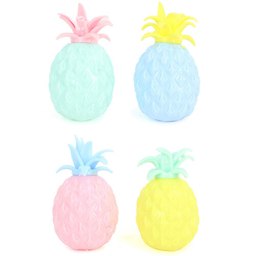 4x Fumfings 11cm Squeezy Pineapple Squishy 3y+ Toy - Assorted