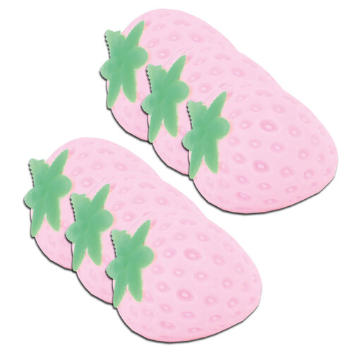 6x Fumfings 5cm Squidgy Strawberry Kids Squishy 3y+ Toy - Pink